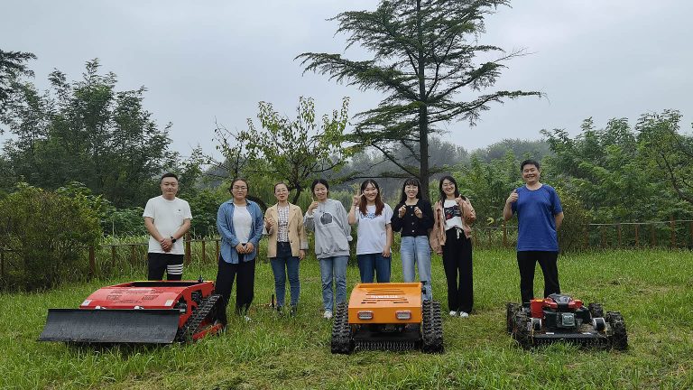 China made remote control tracked mower low price for sale, chinese best remote slope mower