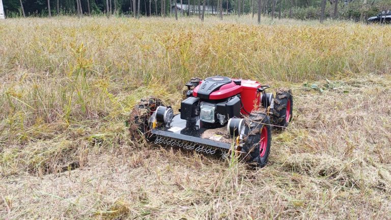 agricultural robotic gasoline remote control distance 200m radio controlled slope mower