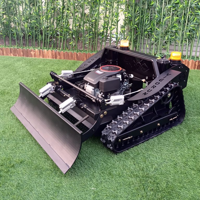 600mm cutting width small size light weight remote control distance 200m wireless radio control robotic brush mower