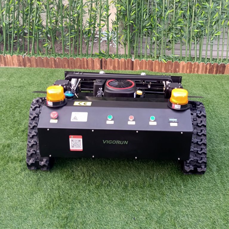 800mm cut walking speed 0~6Km/h customization color radio controlled track mower