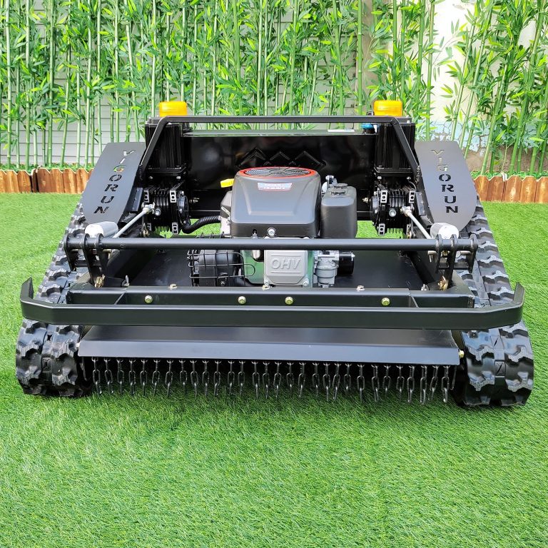 800mm cut rechargeable battery cutting height 20-150mm adjustable remote controlled industrial remote control lawn mower