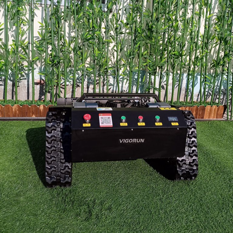 600mm cutting width brushless DC motor cutting height 20-150mm adjustable remote control robotic lawn mower for hills