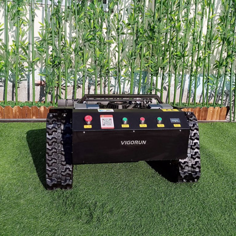 600mm cutting width brushless walking motor adjustable mowing height remote slope mower