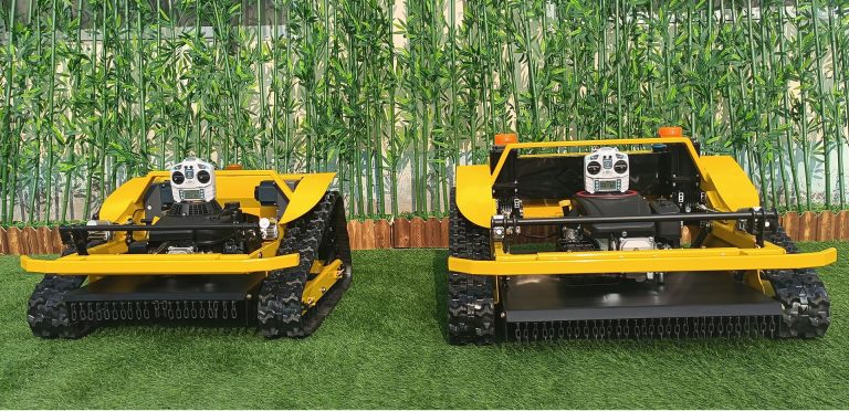 cutting width 800mm self-charging battery powered cutting height 1-18 cm adjustable radio controlled electric slope mower