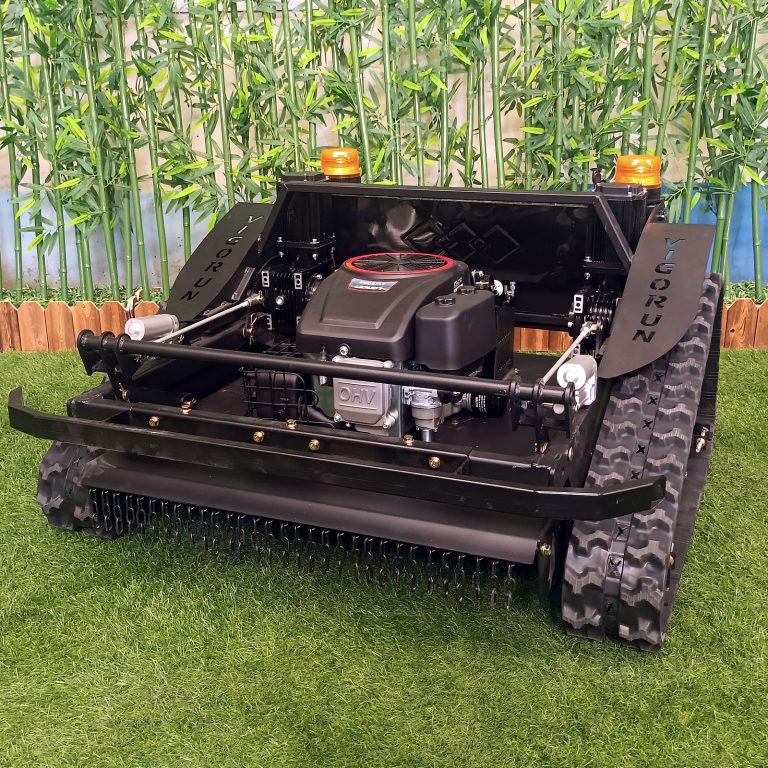 remote controlled rubber track grass cutting machine made by Vigorun Tech, Vigorun remotely controlled rubber track brush cutter for sale