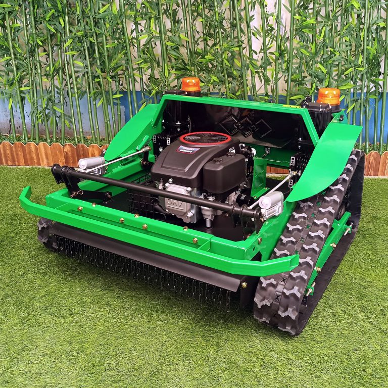 Affordable wireless radio control crawler mowing machine for sale with best price