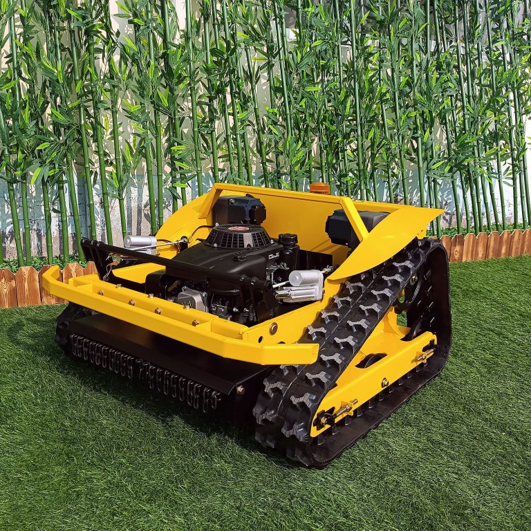 cordless tracked weed mower made by Vigorun Tech, Vigorun RC tracked lawn grass cutter for sale