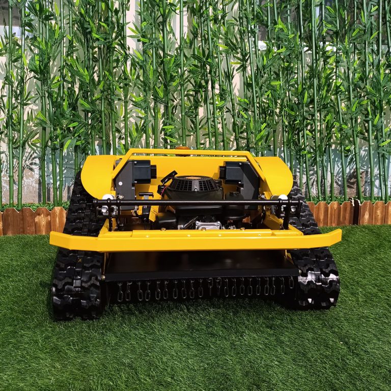 wireless crawler grass mower made by Vigorun Tech, Vigorun radio controlled caterpillar tank lawn mower for sale