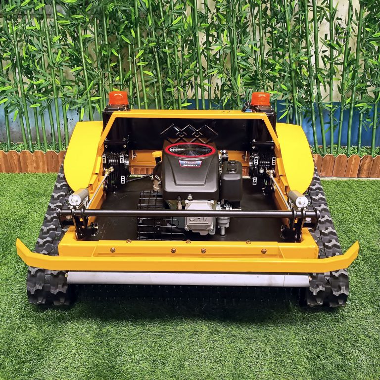 RC track mowing robot made by Vigorun Tech, Vigorun remote control caterpillar grass trimming machine for sale