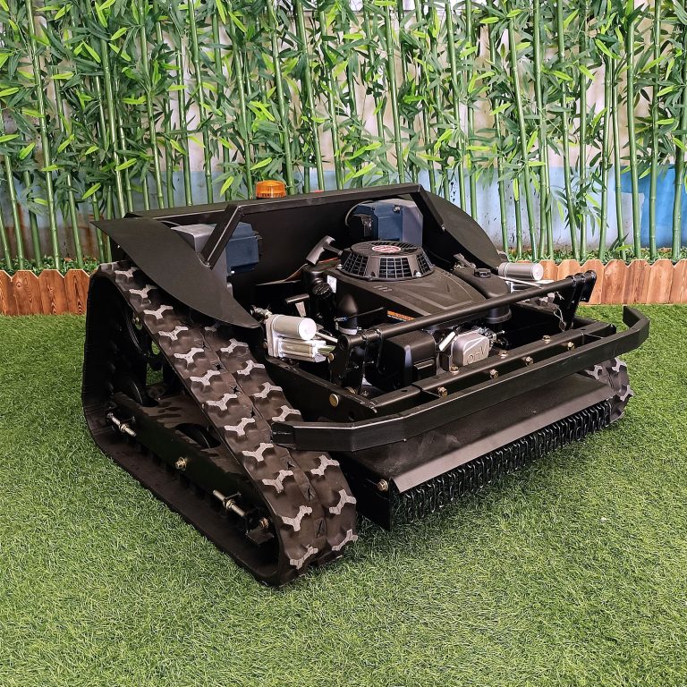 remotely controlled wheeled weed eater made by Vigorun Tech, Vigorun wireless radio control caterpillar grass cutter machine for sale