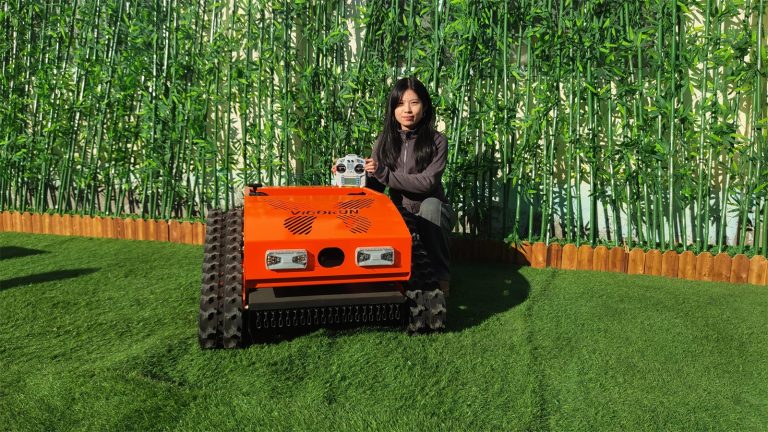 Vigorun Tech remote controlled crawler lawn mower robot