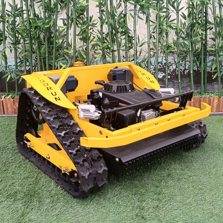 remotely controlled caterpillar lawn trimmer made by Vigorun Tech, Vigorun wireless radio control caterpillar tank lawn mower for sale