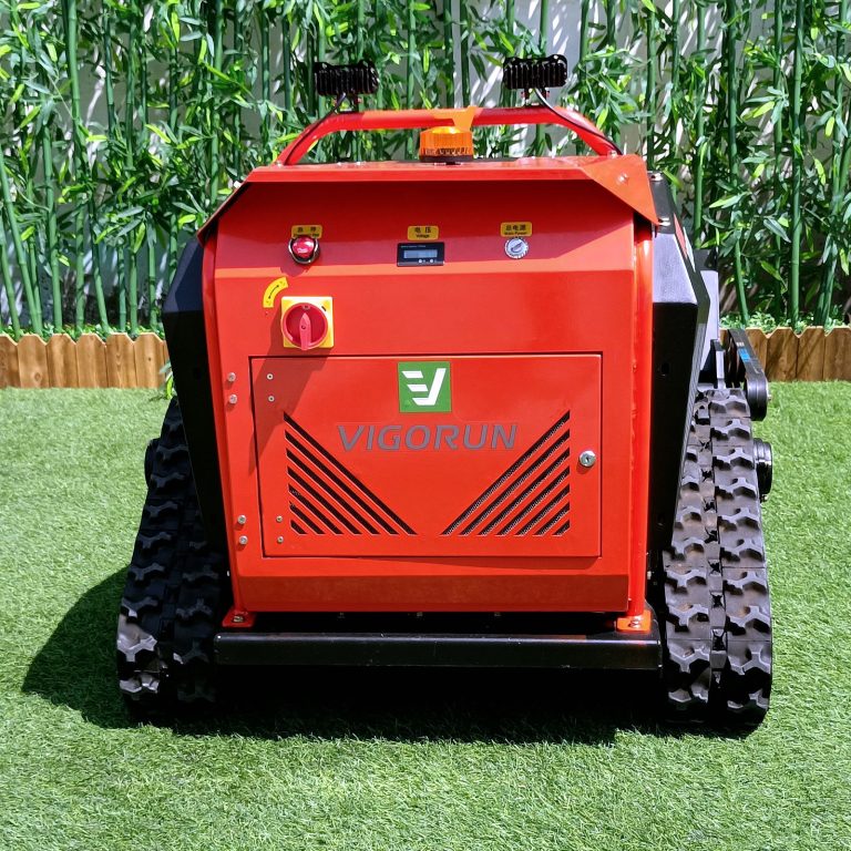 where to buy China remote control track-mounted lawn cutter machine