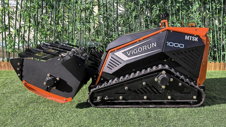 affordable low price rubber track remote control lawn mulcher for sale