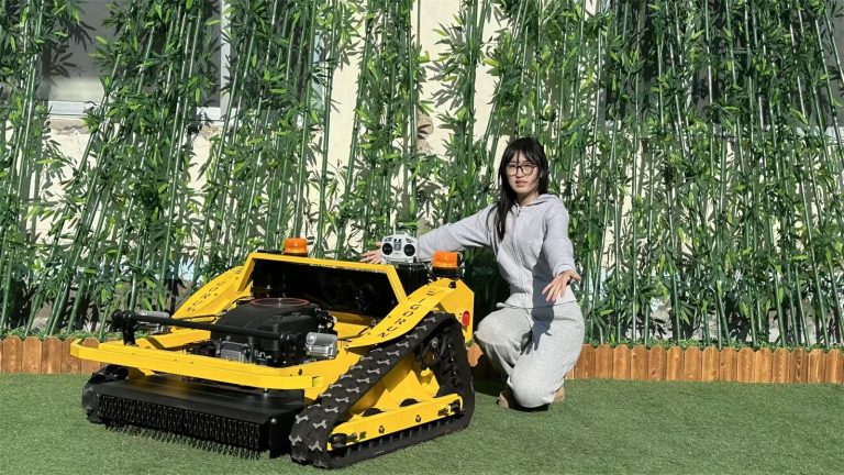 best price remote control crawler mowing robot made in China
